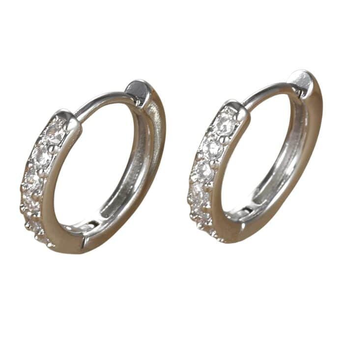 Boucle d'oreille pour 3 trous argent