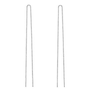 Boucle d'oreille chaine argent