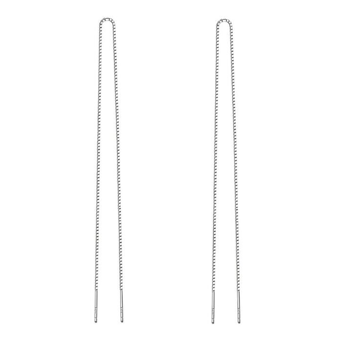 Boucle d'oreille chaine argent