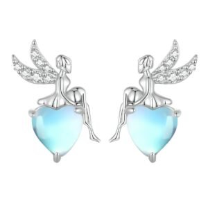 Boucle d'oreille fée argent