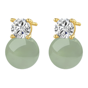 Boucles d'oreilles en jade véritable