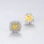 Wong Rain Chic 100% 925 argent Sterling Citrine diamants à haute teneur en carbone pierres précieuses boucles d'oreilles clou d'oreille bijoux fins de mariage en gros 4