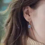 UMCHO – boucles d'oreilles en argent Sterling 925 massif pour femmes, pierres précieuses topaze bleue, bijoux de mariée, cadeaux pour elle 19