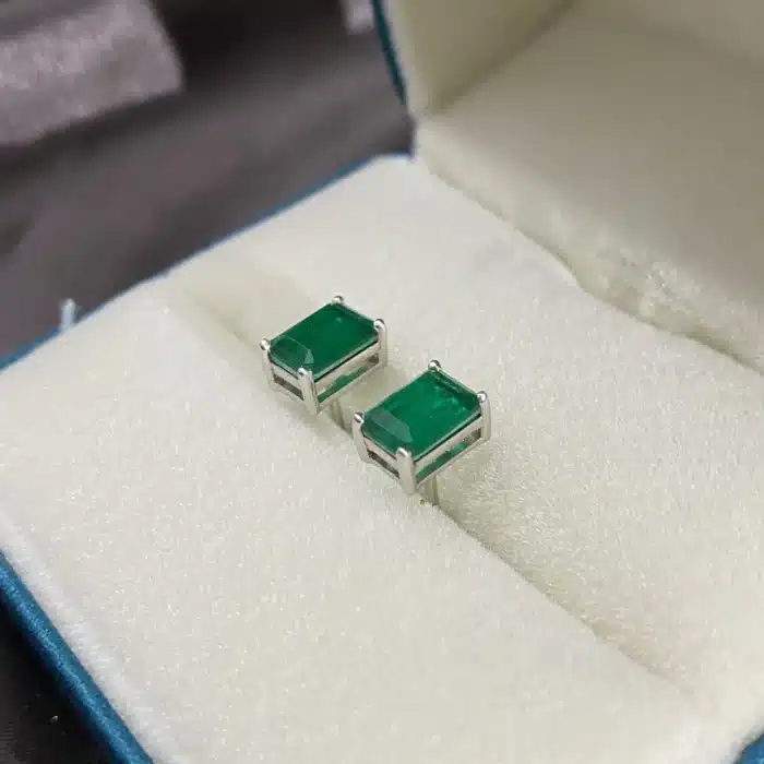 OVEAS élégant Vintage simulation émeraude boucles d'oreilles pour les femmes de haute qualité 925 en argent Sterling vert Zircon fête bijoux cadeau 2