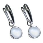 Boucle d'oreille femme pierre de lune