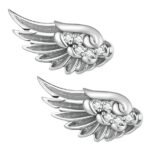 Boucle d'oreille aile d'ange argent