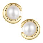 Boucle d'oreille argent perle