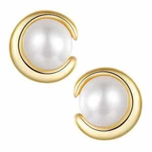 Boucle d'oreille argent perle
