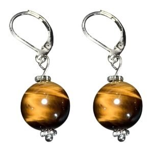 Boucle d'oreille argent et pierre naturelle
