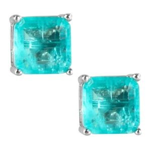 Boucle d'oreille argent pierre turquoise