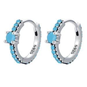 Boucles d'oreilles argent pierres turquoises