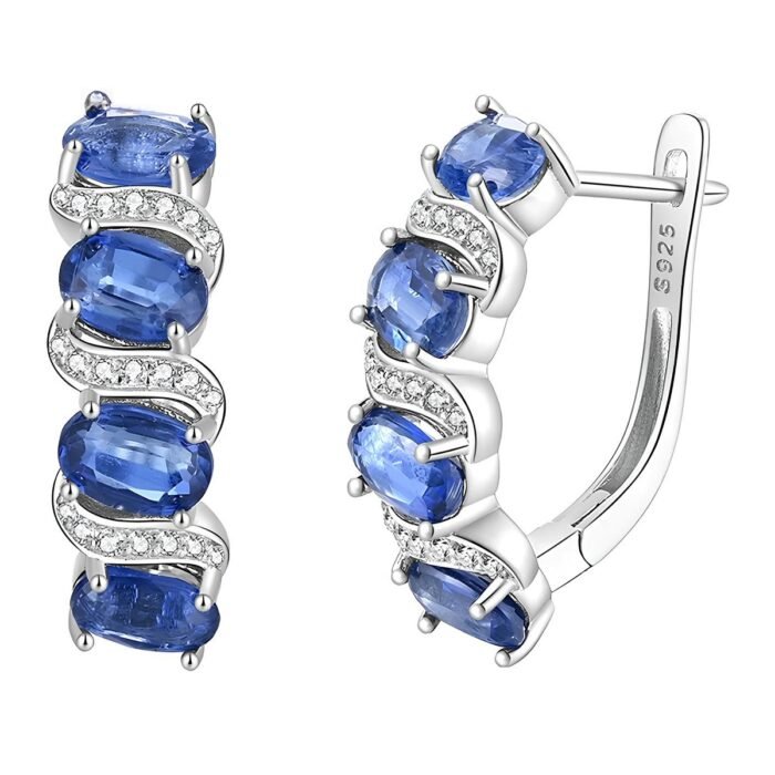 Boucles d'oreilles cyanites