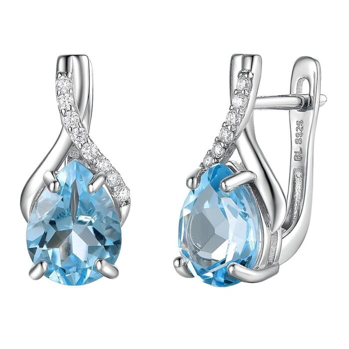 Boucle d'oreille femme topaze