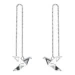 Boucle d'oreille oiseau origami