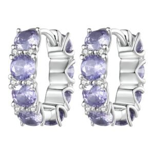 Boucles d'oreilles pierres violettes