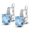 Boucle d'oreille topaze argent